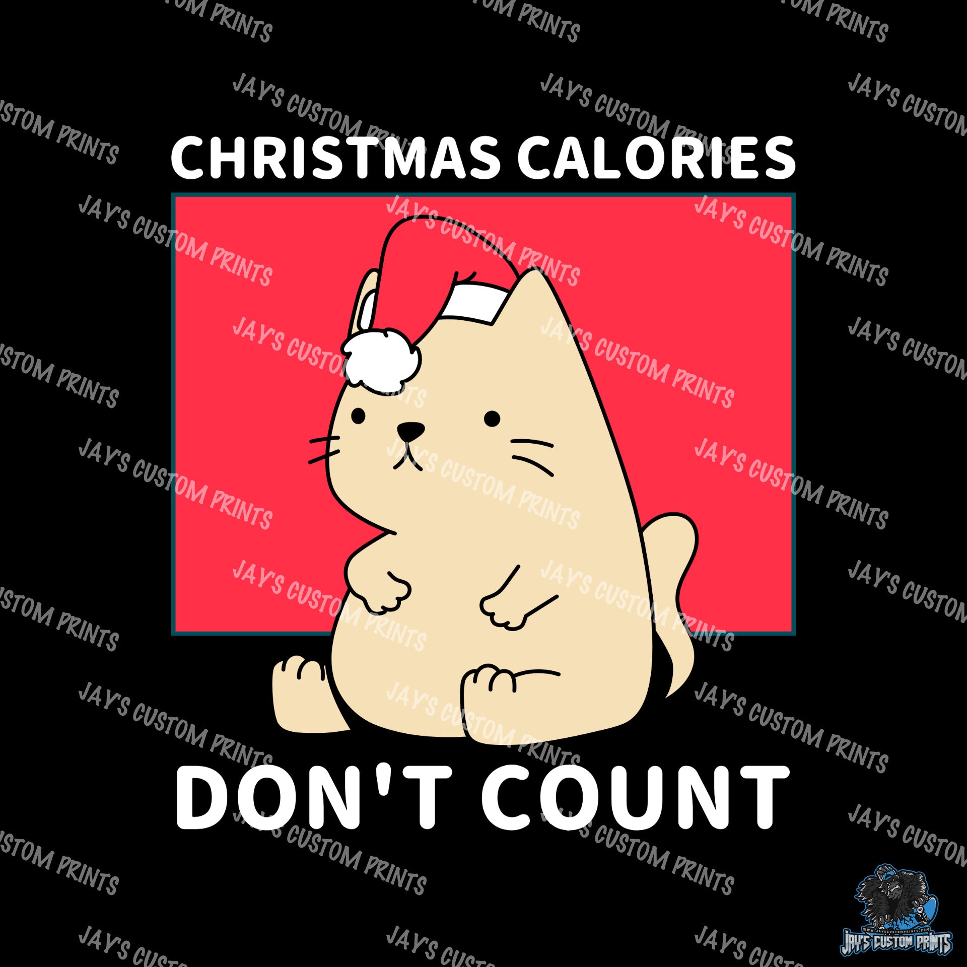 Christmas Calories Don't Count - Cat